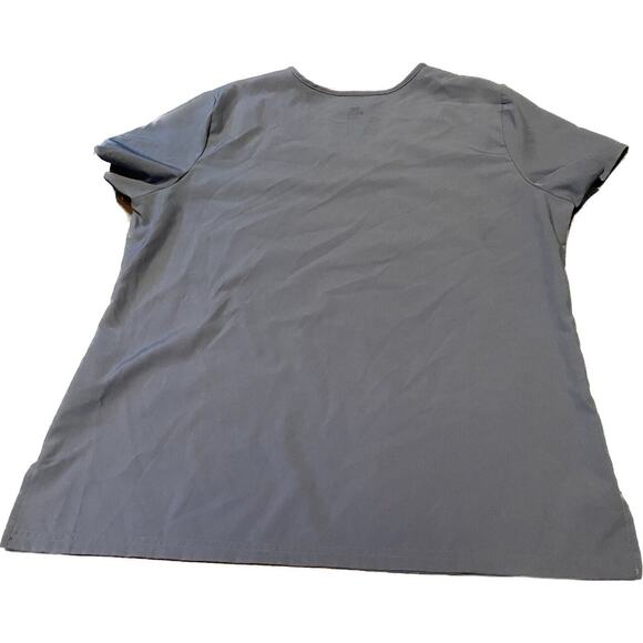 Natural Uniforms Scrub Top Large Blue Modern Fit Cool Stretch Nurse Medical Vet - Picture 3 of 7